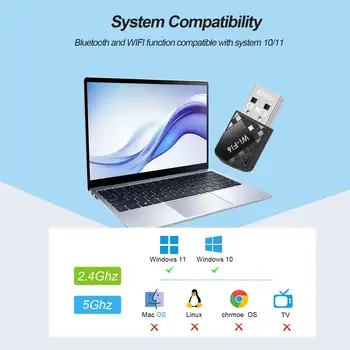 Adaptér AX900Mbps USB WiFi 6 pro PC, 2v1 Bluetooth 5.4 WiFi adaptér 2.4G/5G dvoupásmový 8 nejlepší prodej Bluetooth WiFi převodník - №6