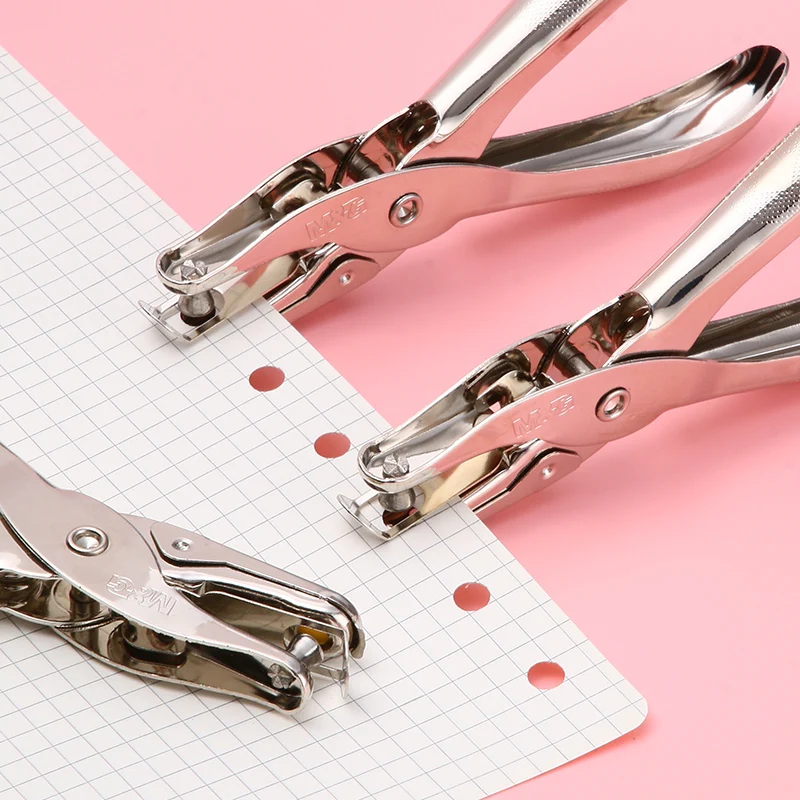 M&G 싱글 홀 펀치 8매 용량 6mm 구멍 펀치 종이 가위 스크랩북 펀치, 가정 사무실 학교 용품용