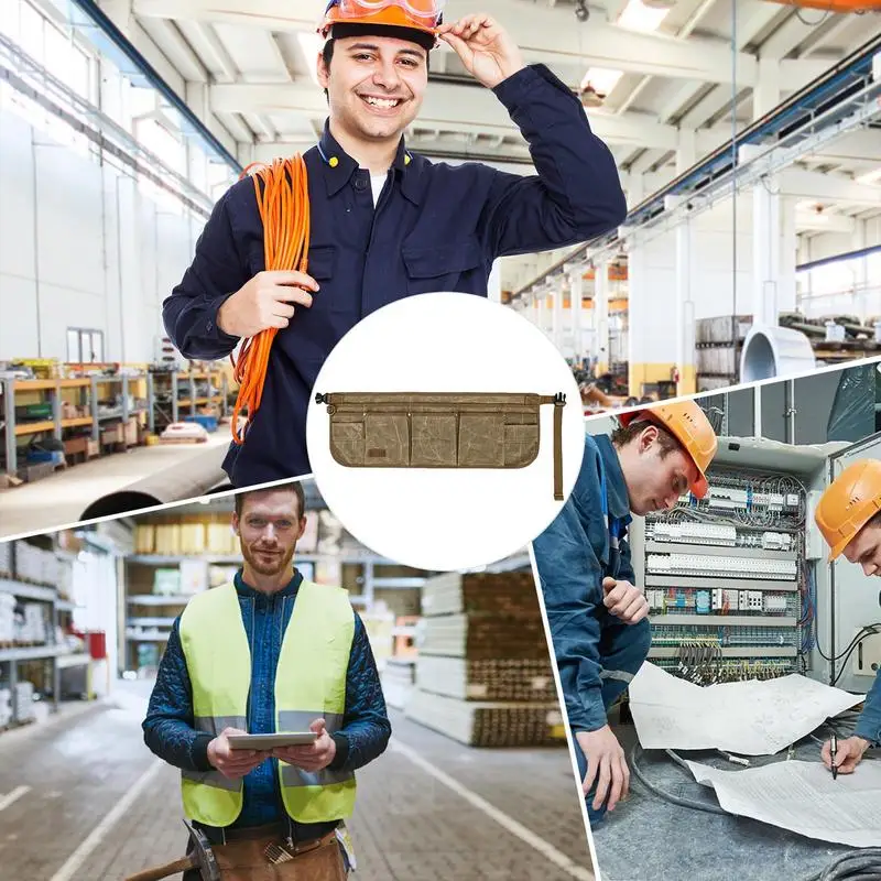 Cinturones de herramientas ajustables para hombres, bolsa de herramientas de bolsillo, cinturón de utilidad, multifuncional, cinturón de herramientas de electricista