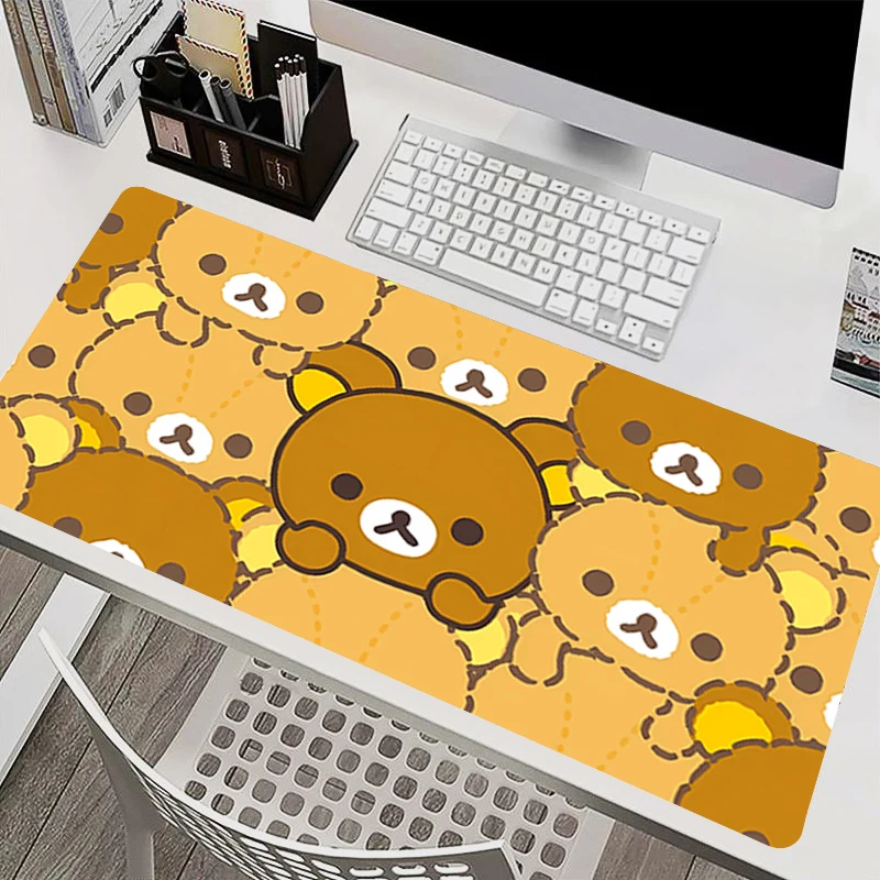 Mouse Pad K-Korilakkuma R-Rilakkuma office Table Mat kawaii Keyboard Pad Cartoon Gaming Accessories XXL Esports Gamer Mousepad