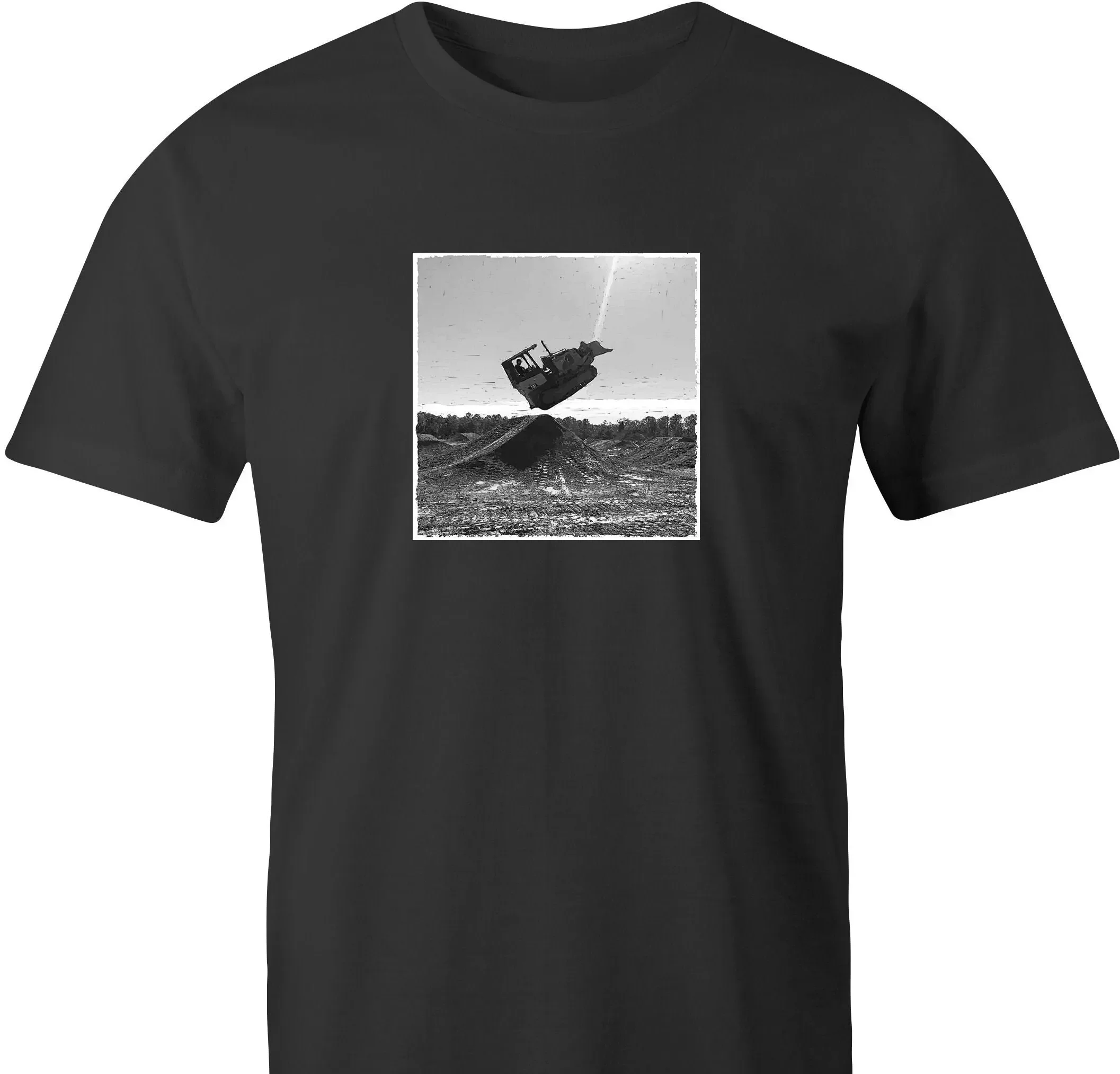 Bulldozer Jump By Bigbadt T Shirt Com Free Usa Shipping Hilrious Skid Steer Funny Motivational Dozer