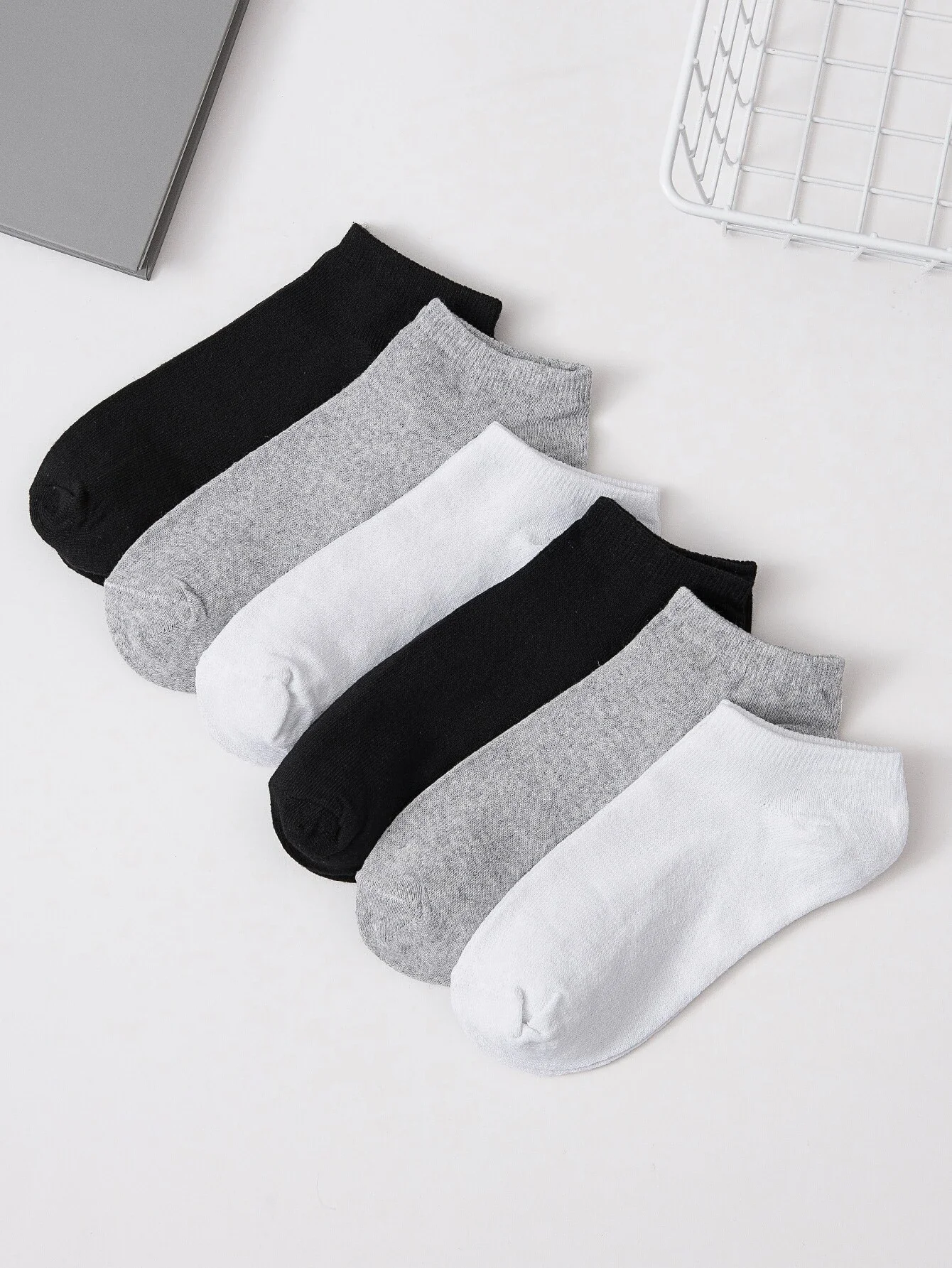 6pairs Solid Ankle Socks