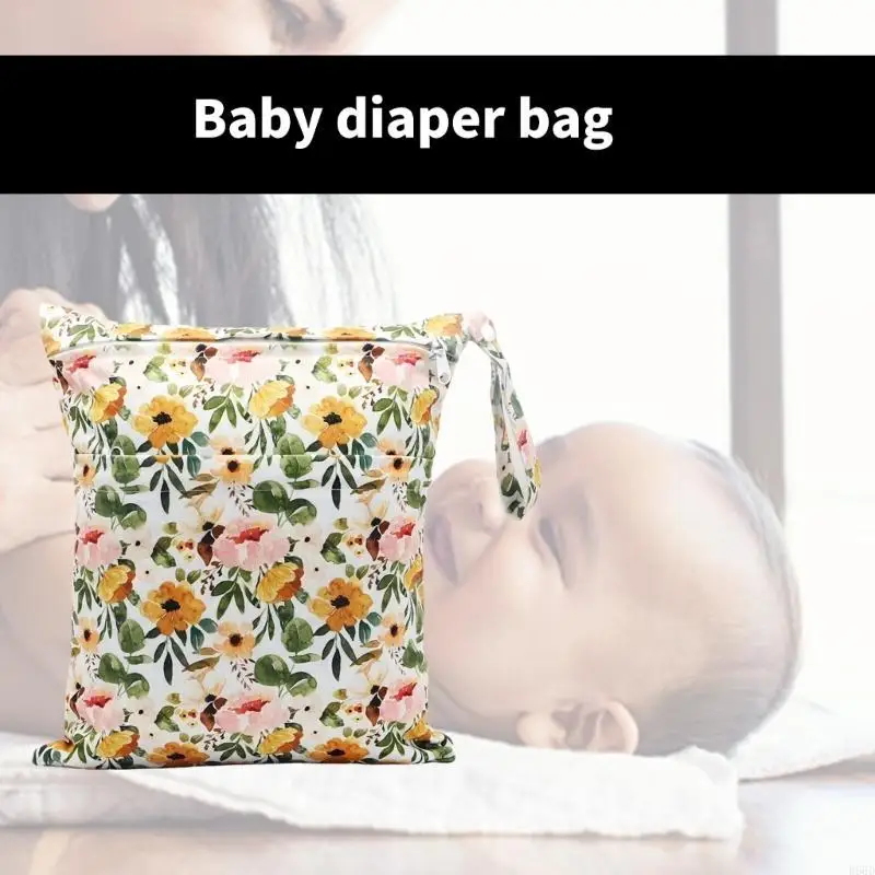 حقيبة منظم حقيبة حفاضات الأطفال المقاومة للماء R66D، سهلة التنظيف من قماش البوليستر #2