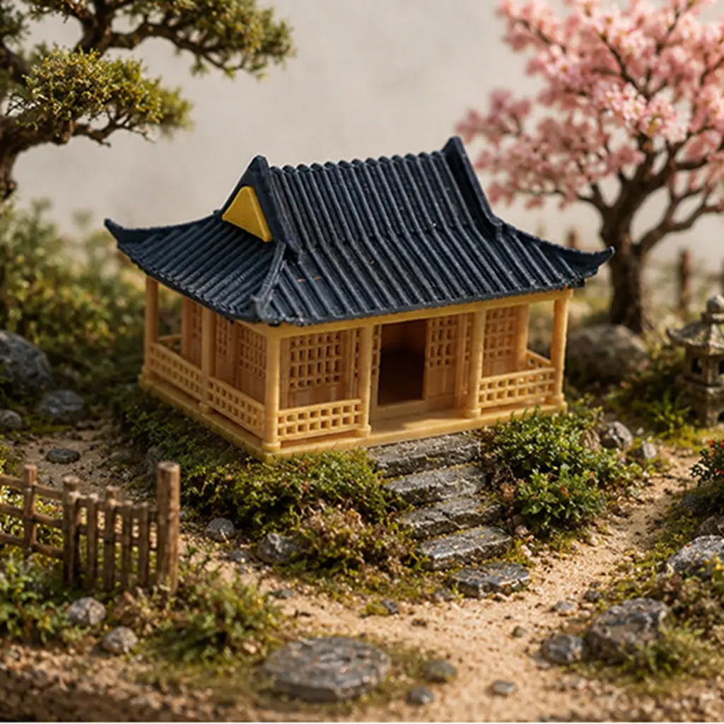 

Mini Chinese Ancient Building Model,Corridor Pavilion for Micro Landscape,Fish Tank Decor,Sandbox Scenery&Dollhouse Scene Layout