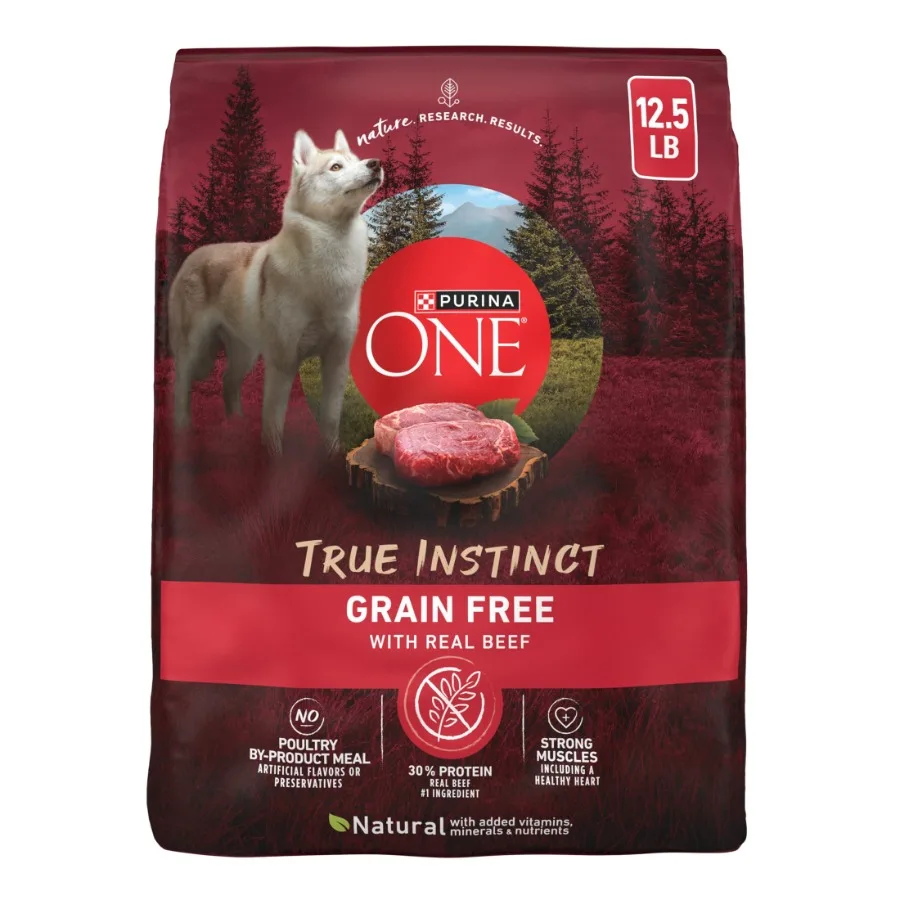 

True Instinct Dry Dog Food, Muscle and Joint Support, Grain-Free Real Beef, 12.5 lb Bag