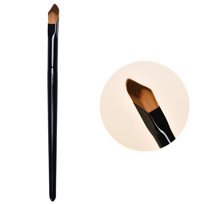 Angled Highlighter Brush Face Contour Foundation คอนซีลเลอร์แปรงลาดรูปร่างสังเคราะห์ผม Foundation แปรงแต่งหน้าปลายนิ้ว