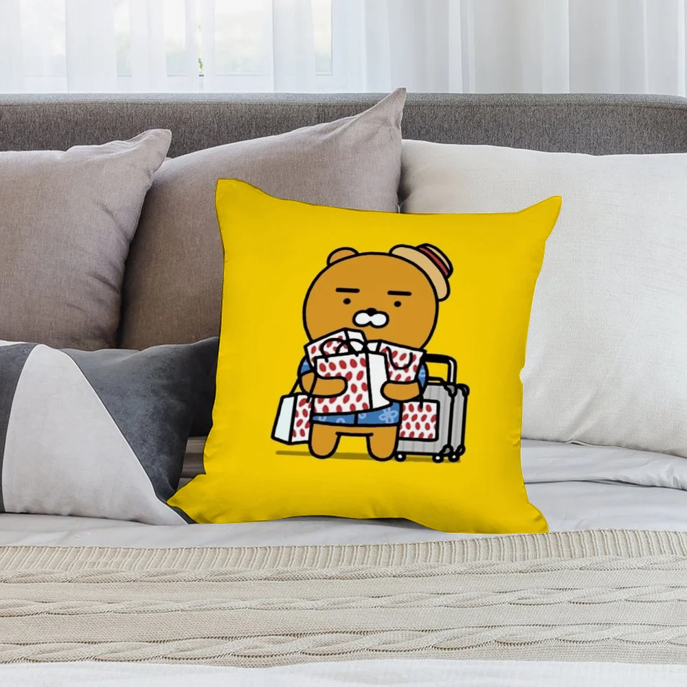 R-Ryan K-Kakao Pillow Case Short Plush Pillow Covers Sofa Decorative Gift Home Double-sided Printing Cushion Cover