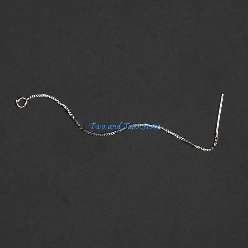 HX6F Long String Ear Threads Tassel Chain Earrings with Loop Threader Earrings Chain for Women Dangle Earrings Jewelry Gifts