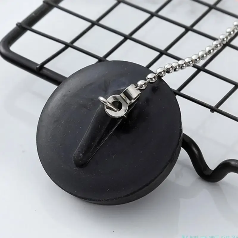 

Прочная и удобная универсальная резиновая пробка для ванны с цепной сливной пробкой для кухонных и ванных комнатных раковин 40 мм, аксессуары для ванной комнаты