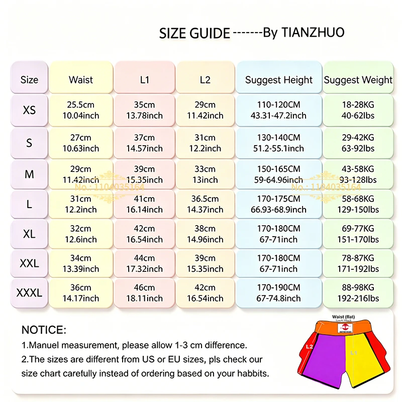 Gladiator Ribbon Muay Thai Shorts for Kids Boys Girls Boxing Combat Sports Shorts Men Women MMA Sparring Kickboxing Fight Pants