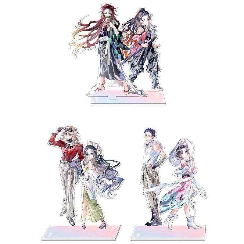 

New Demon NlaRiner: Kimetsu No Yaiba Acrylic Stand Figure Akaza Koyuki Anime Peripheral Creativity Two People Modeling Ornament