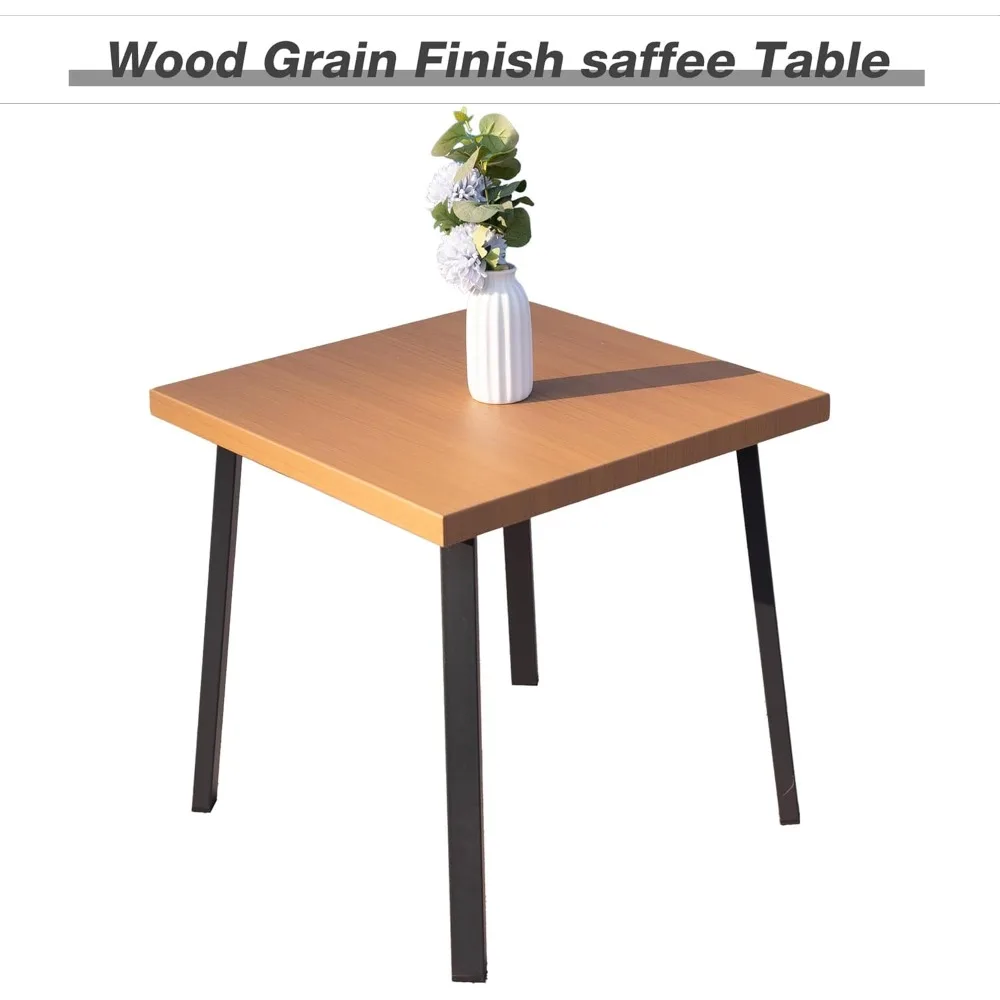 طقم بيسترو هزاز مكون من 3 قطع، طقم أثاث للفناء الخارجي مع وسائد سميكة وطاولة قهوة، مجموعات محادثة للفناء للحديقة