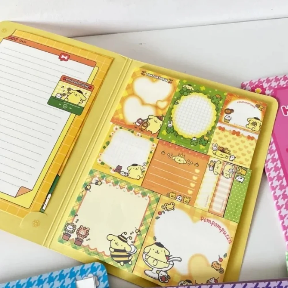만화 Sanrio 헬로 키티 붙여 넣기 스티커 메모 도서 ymelody Cinnamoroll Kuromi 메모 패드 학교 학생 보상 문구 선물