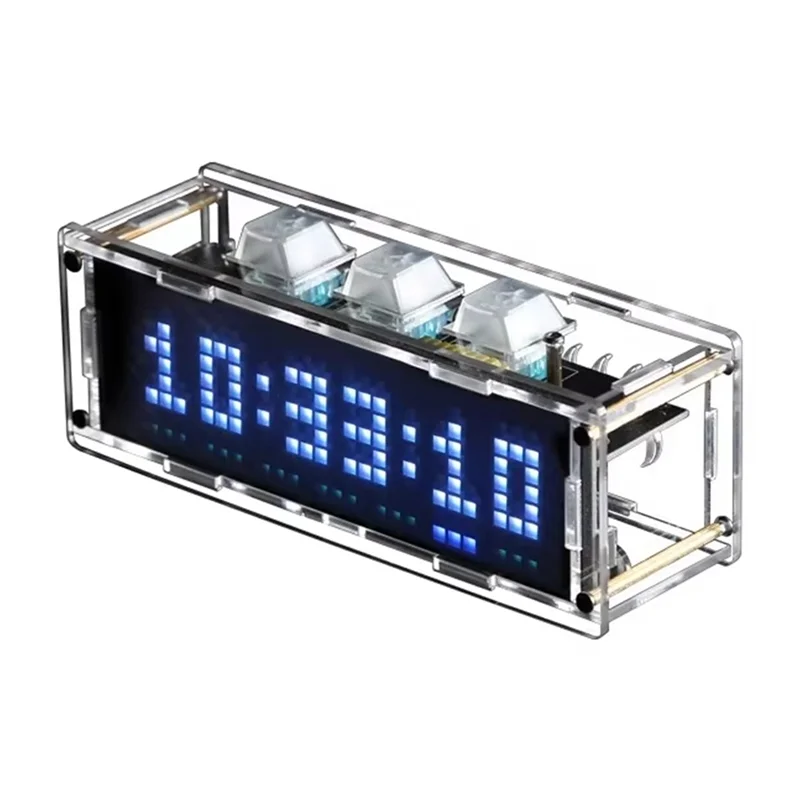 New!RGB Ambient Light With Mechanical Keycap Clock Support Timer 3 X 6 Color Lighting Effect Wifi Connect Mobile Phone PC