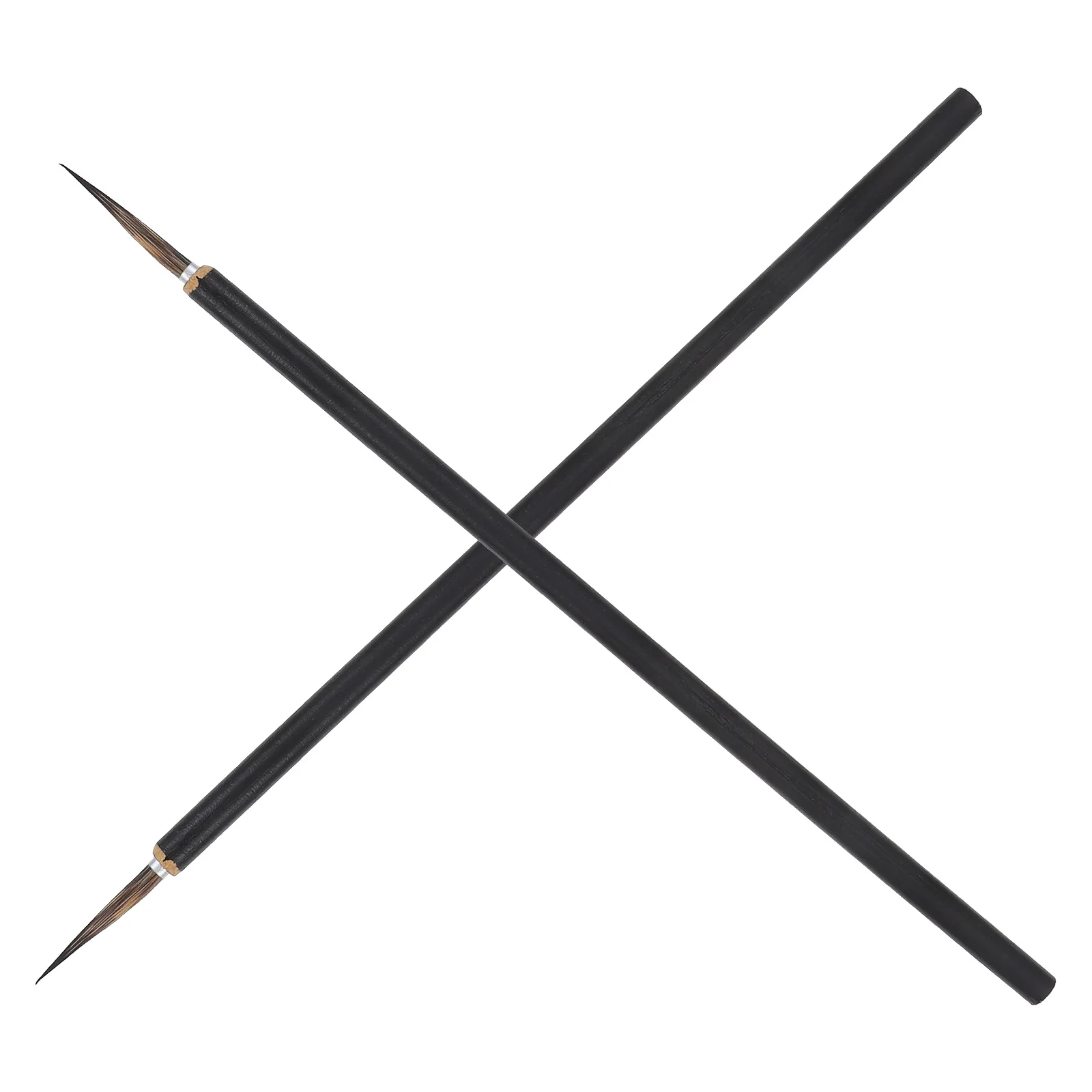 

2 Pcs Ceramic Painting Pen Artist Blick Pens Calligraphy Brush Ceramics Disposable Eyeliner Wooden Tip Markers Applicator Wands