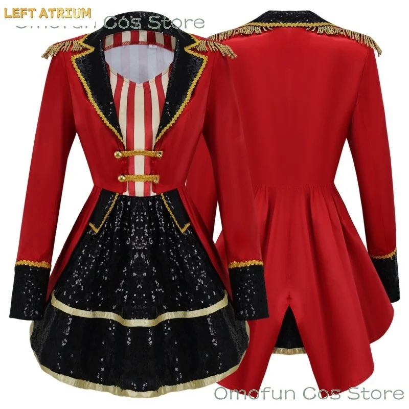 

Circus Ringmaster Costume for Women Blazer & Skirt Set for Halloween Cosplay Carnival Events 2026 Themed Parties Sexy Outfit Hat