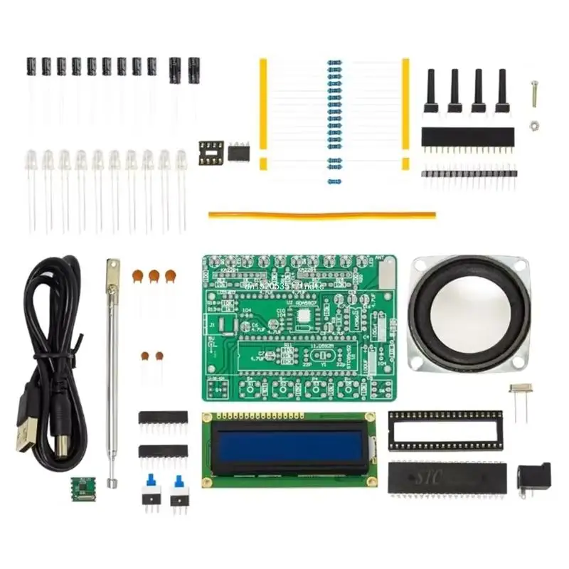 Hands On Learning FM Radio DIY with LCD Display for Students and Hobbyists Dropship