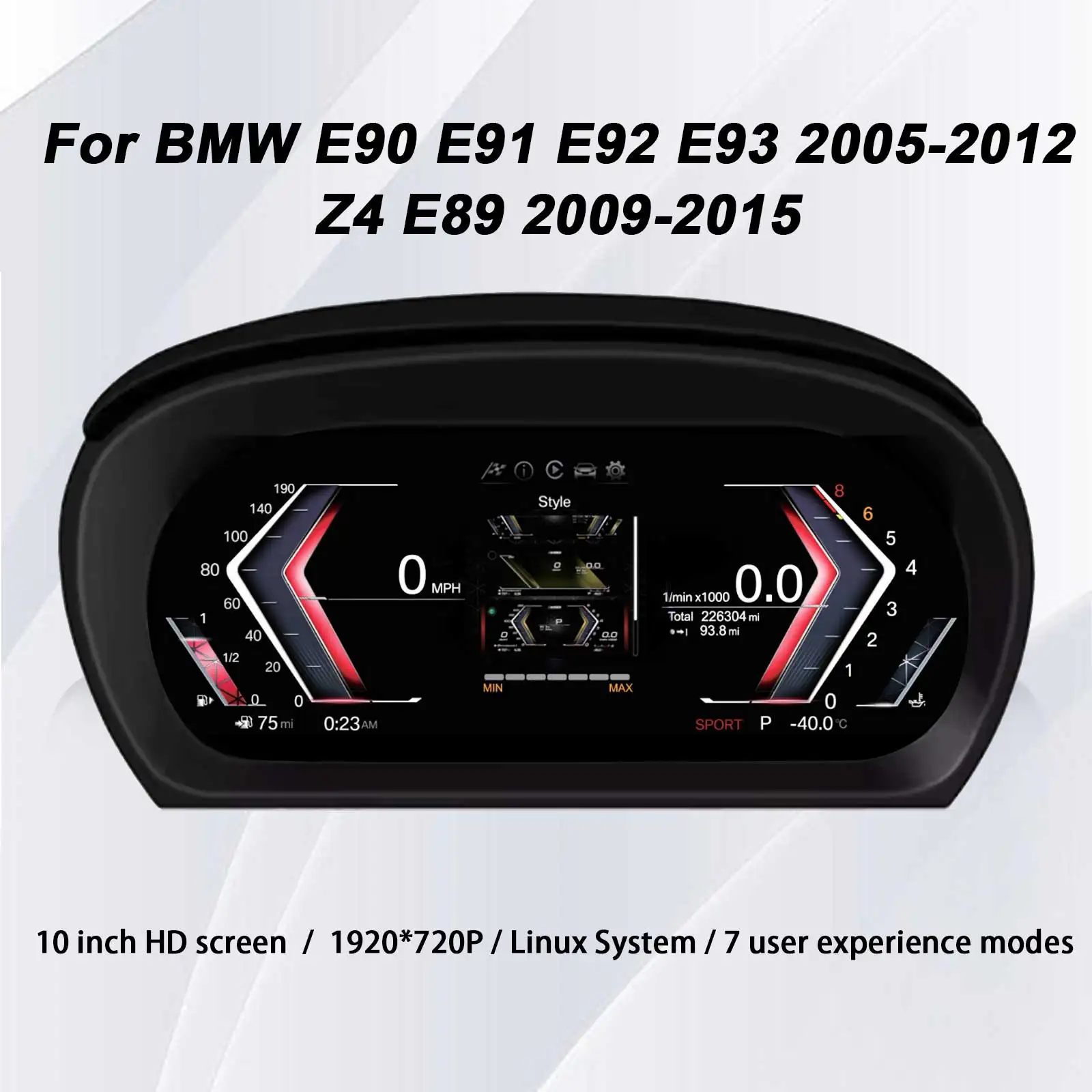 

10-дюймовая цифровая приборная панель с управлением для BMW 3 серии E90 E91 E92 E93 2005-2012/Z4 E89 2009-2015, спидометр, приборная панель Plug-and-Play
