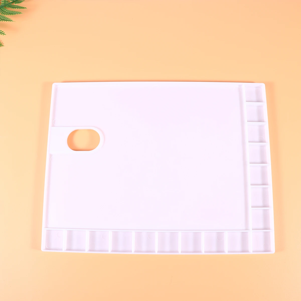 

2 pcs Paint Palette Mixing Tray Empty Watercolor White Rectangle Art Paint Compartments Color Box Lightweight Easy Clean