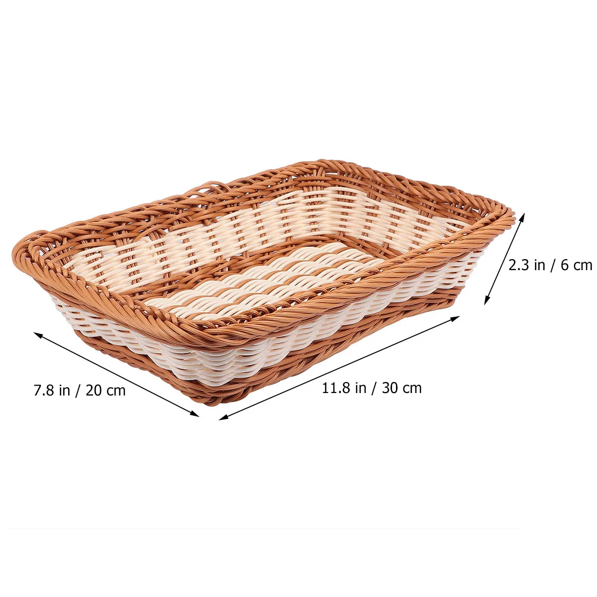 

Plastic Woven Basket Storage Natural Baskets Pastoral Style Basket Bread Serving Pastoral Style Kitchen Bar Tools