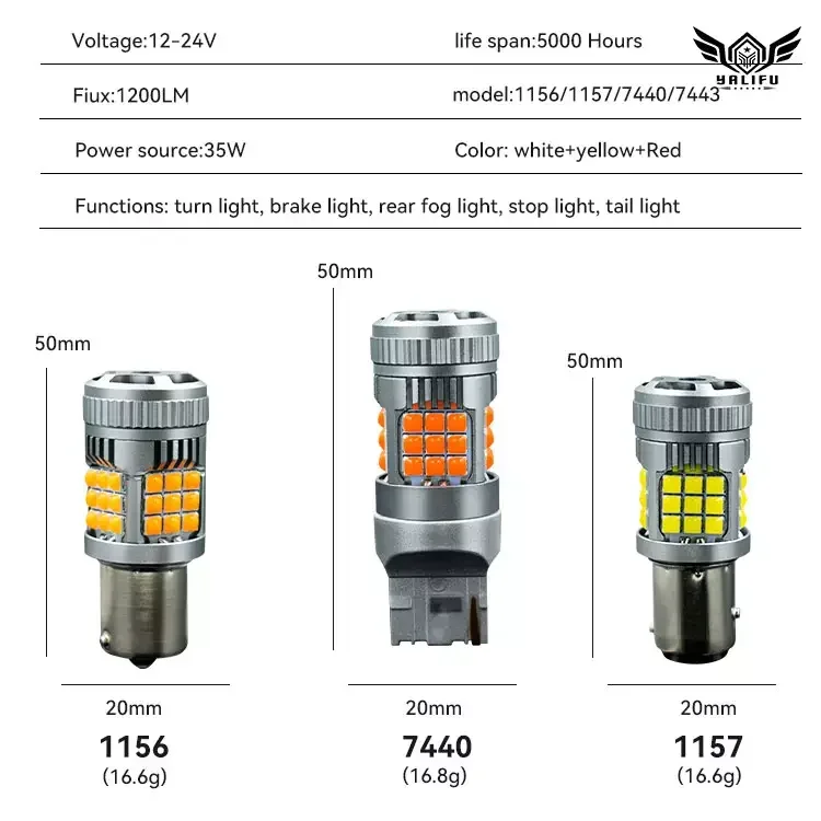 Auto lighting systems 1156 1157 7440 7443  3030 36SMD with fan driving  led turn signal for all cars