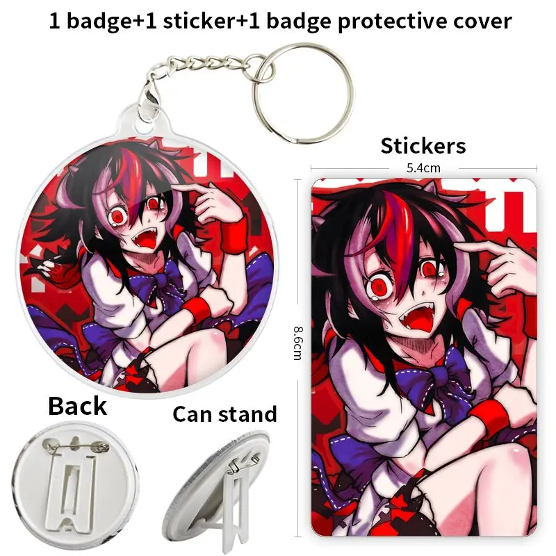 Kijin Seija Touhou Game Anime Character Badge Brooch anchor Peripherals Pin Decoration Chest tag Pupil 58mm Gift For Friend