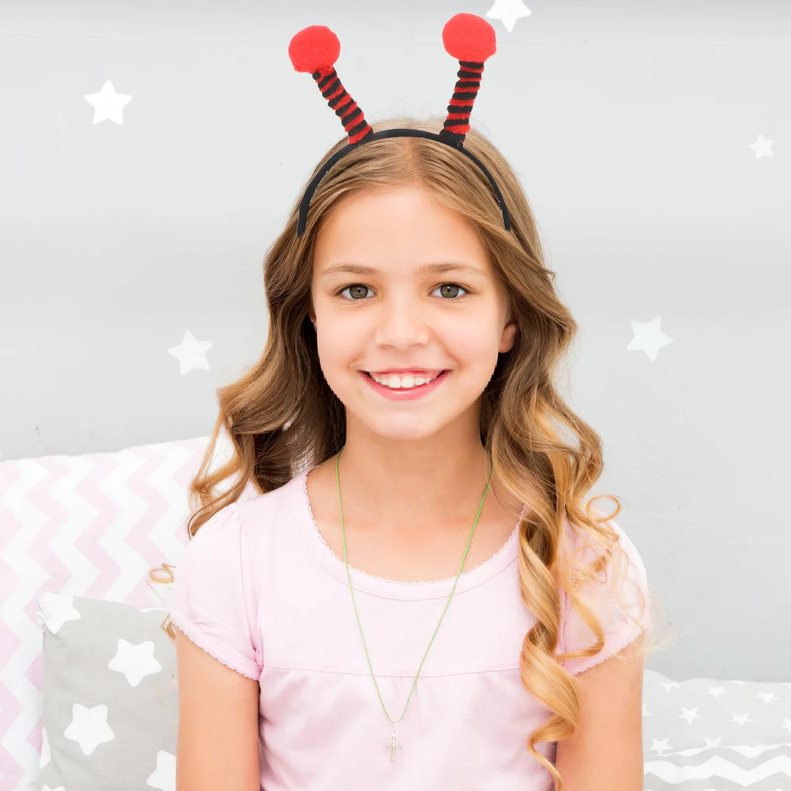 1 Set Ladybug Costume Accessories Wings Antenna Headband For Kids Adults Soft Festival Halloween Party Cosplay Props - Toddler