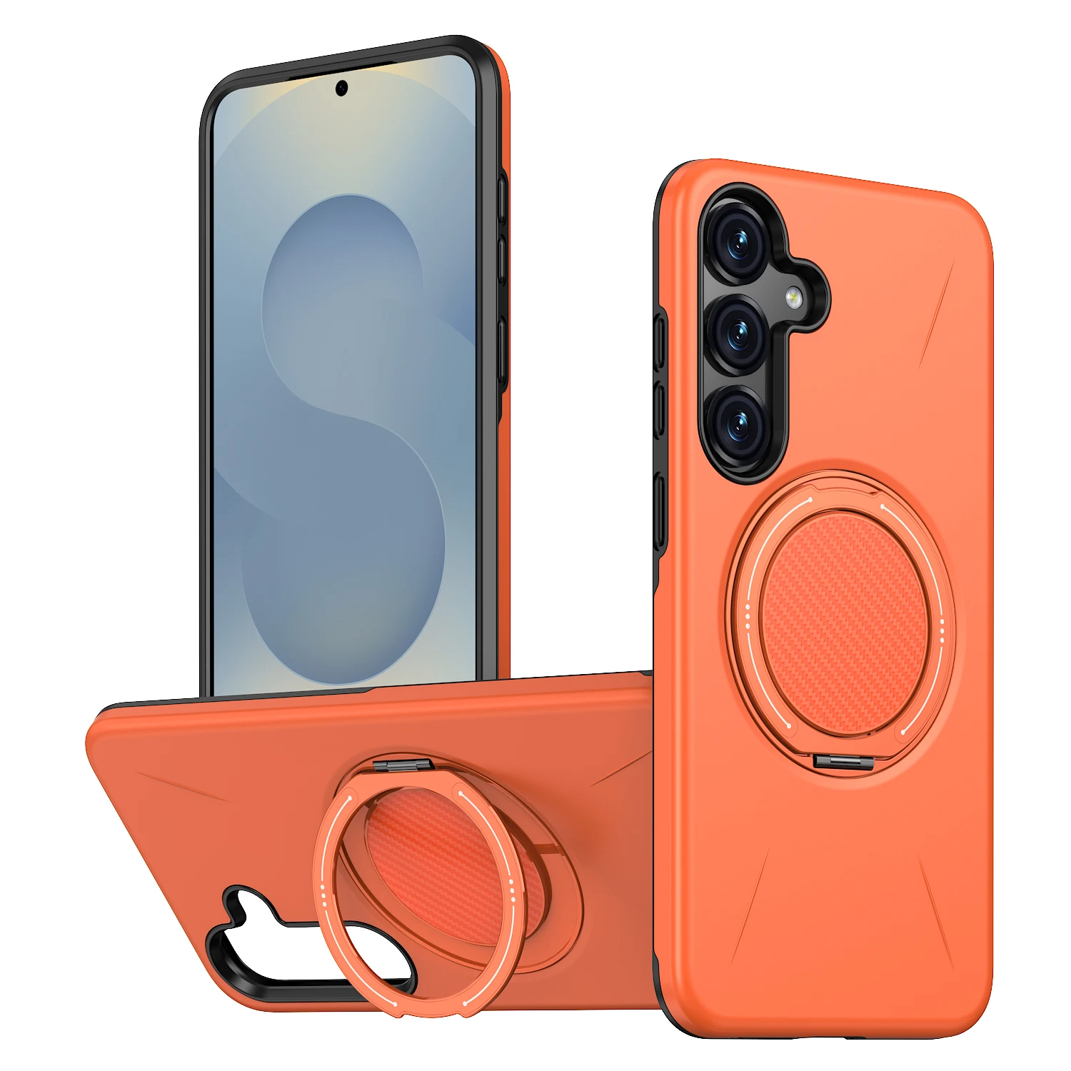 For Samsung A14 Case Galaxy A05S A25 A35 A55 A15 Cover 360° Magnetic Bracket Case Magsafe Wireless Charge Armor Shockproof Cover