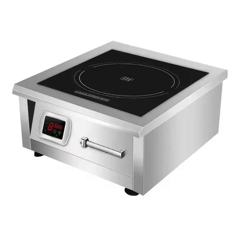 Commercial Kitchen Stainless Steel 6000W Induction Cooker High Electric Battery Operated Touch Knob Restaurant Hotpot Fry