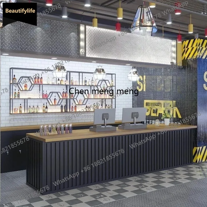 

D80 Coffee Shop Reception Desks Customer Center Storage Modern Reception Desks Vevor Artificial Board Furniture
