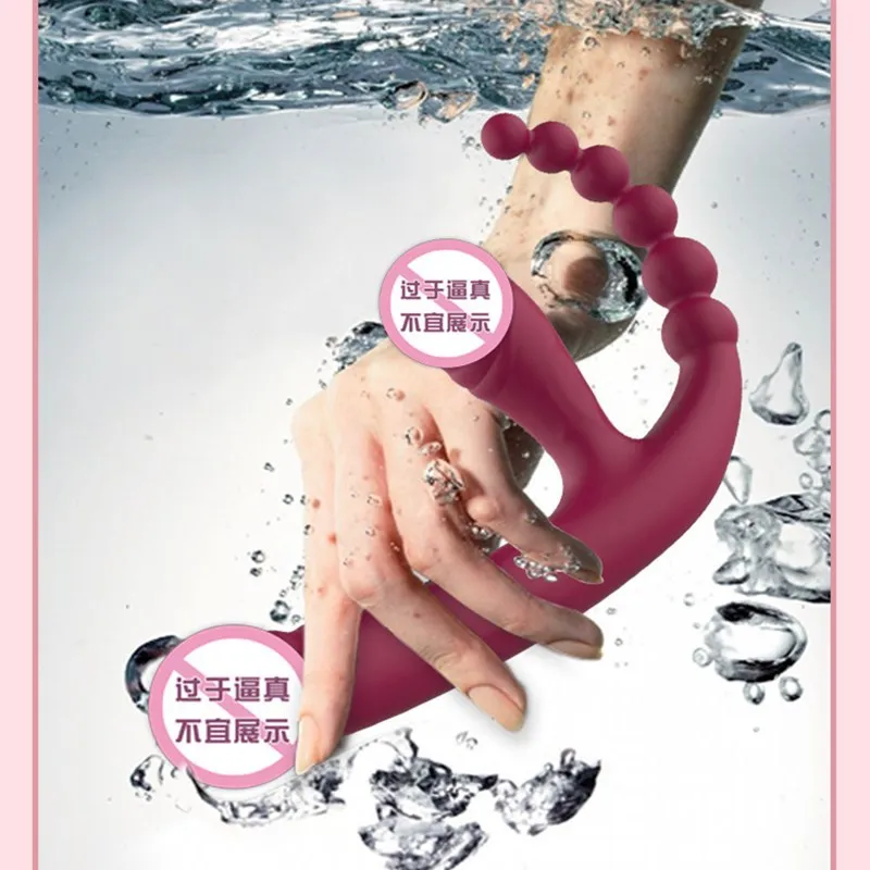 مزدوج الرأس ثلاثة رئيس القضيب أنثى الاستمناء Les منتجات الجنس الكبار المكونات المهبلية الشرج