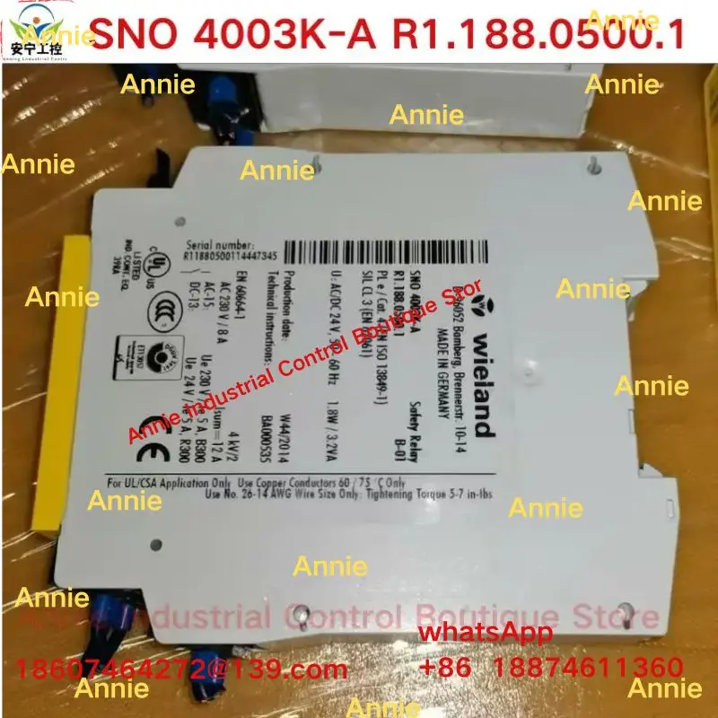 Second-hand test OK  Safety relay SNO 4003K-A R1.188.0500.1