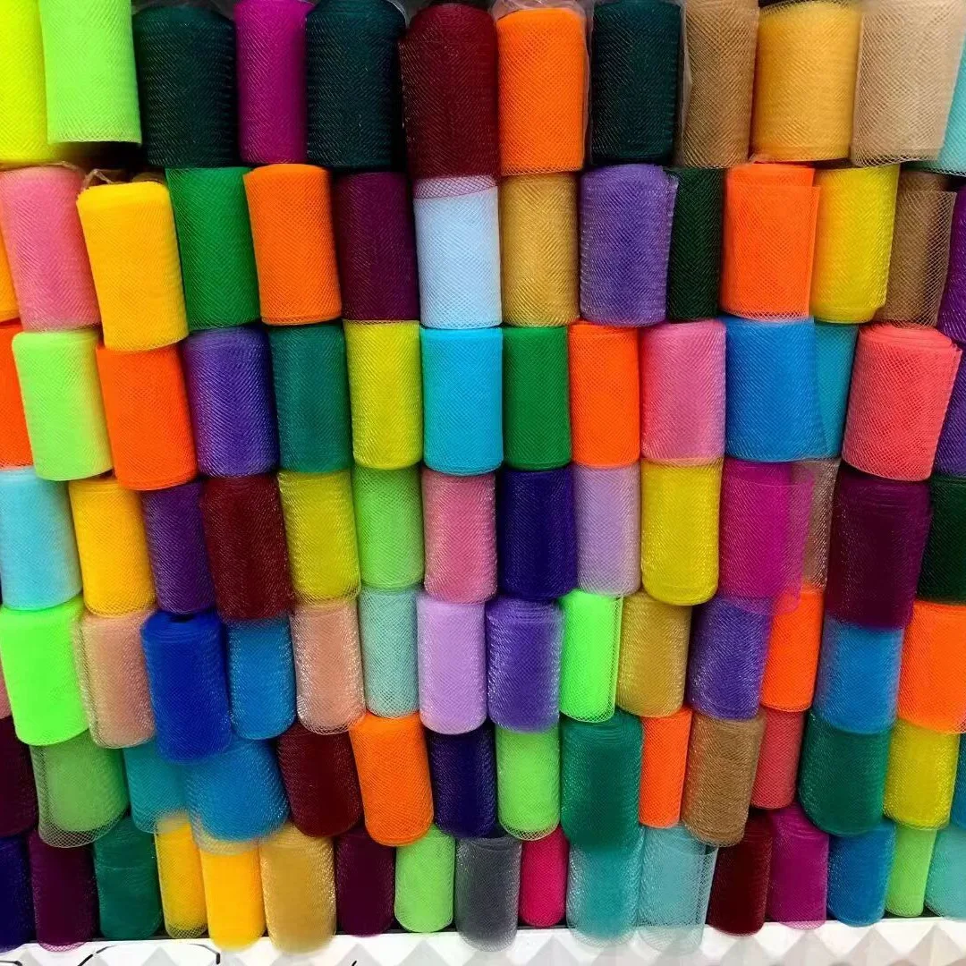 SBS Soft Polyester Mesh Ribbon Flat Plain Crinolines Braid With Horsehair Fabric For Hats/Craft/Wedding Dress Sewing Accessories