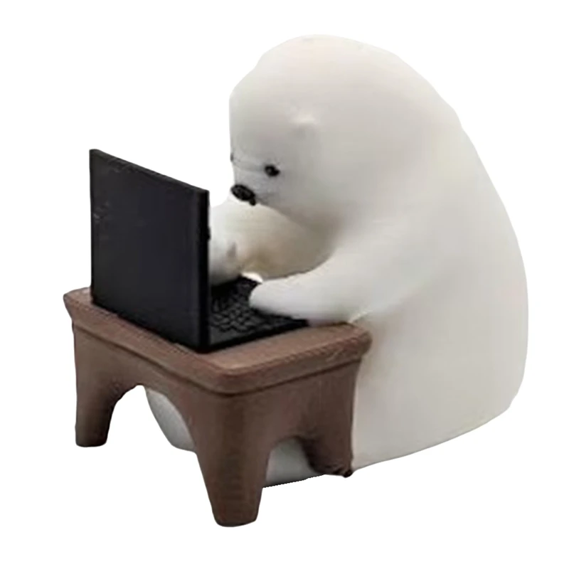 BAAG-Bear تمثال IT الترميز الدب جمع سطح المكتب الحلي الدب رمز الكتابة مصغرة الديكور المنزل مكان العمل هدية