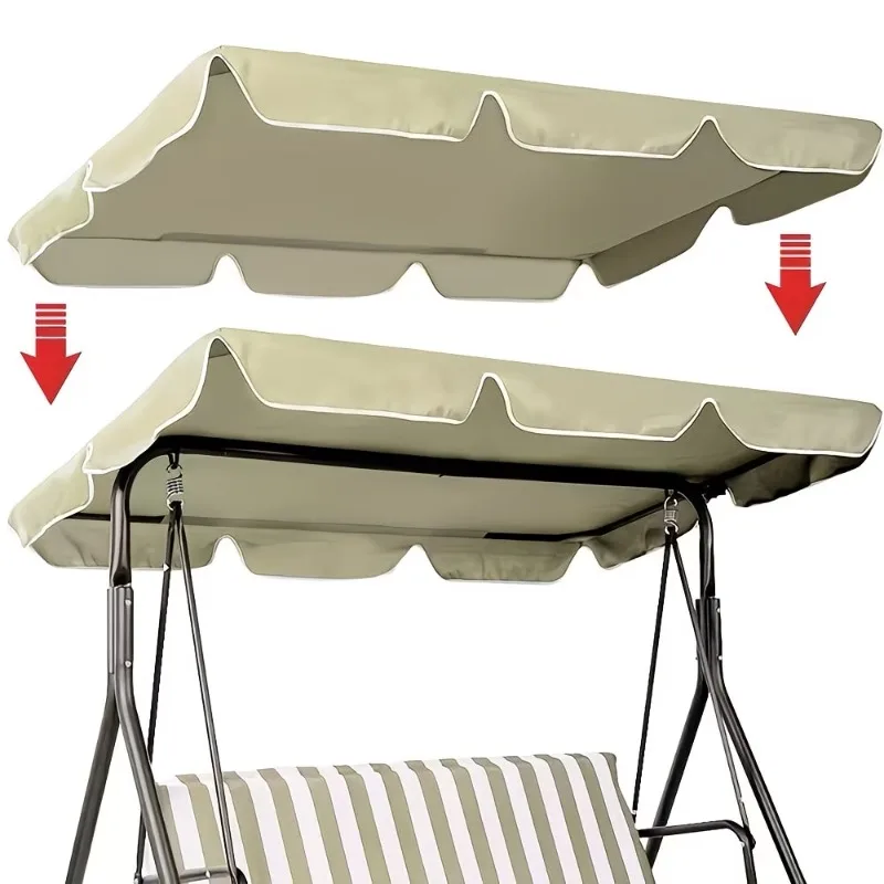 

Replacement Green Swing Canopy, Waterproof Oxford Fabric Top Cover for 3-Seater Outdoor Porch Garden Swing Chair Multiple Sizes
