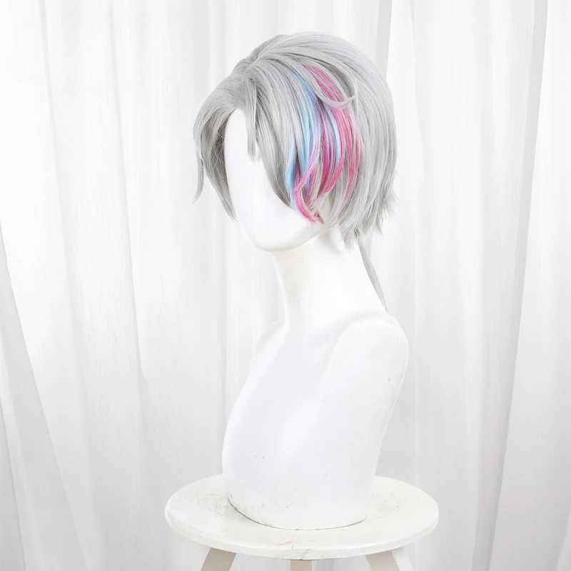 Game Identity V Departures C104 Band Pink Blue Pickled Ponytail Cosplay Wig Heat Resistant Synthetic Hair Halloween +Wig Cap