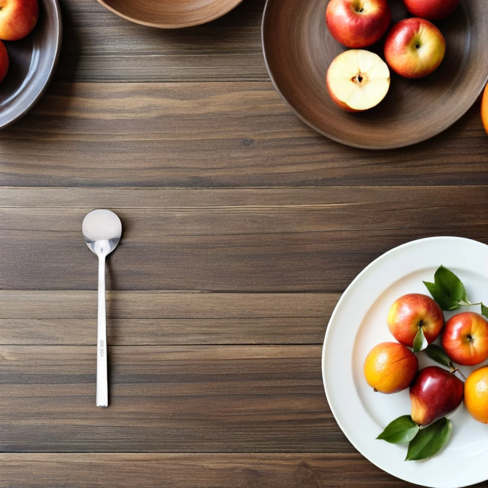 

5pcs Stainless Steel Dessert Spoon Set Mirror Finish Rustproof Lightweight For Ice Cream Cake Dessert Afternoon Tea Dinner Table