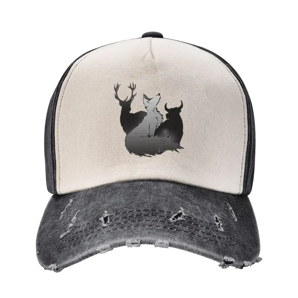 

Stag Vixen & Bull Hypno Design Baseball Cap custom caps fashionable Luxury man cap Men's Luxury Women's