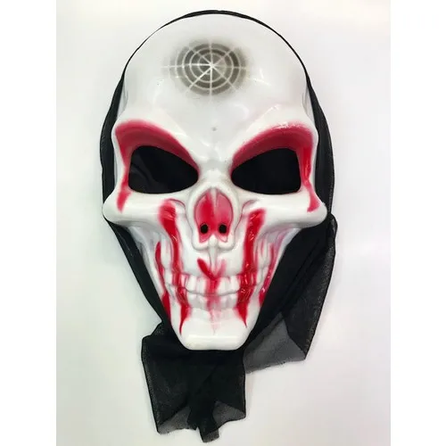 Aydınlı Party Accessory Kanlı Smiley Spider Net Stripe Horror Mask