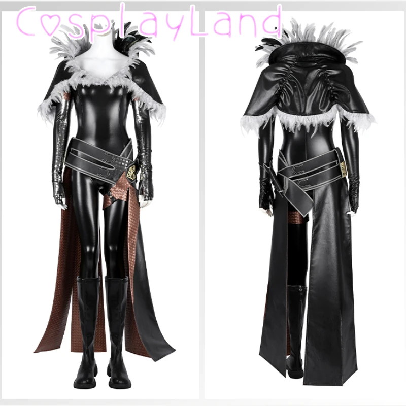 

FF16 Benedikta Harman Cosplay Costume Halloween Carnival Adult Women Sexy Black Jumpsuit With Accessories Comic Con Roleplay