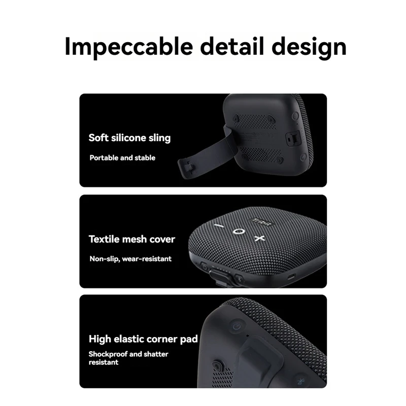 Przenośny głośnik Bluetooth StormBox Micro-Type 2, 90dB, mocny dźwięk, głęboki bas, mały głośnik kempingowy - A14G