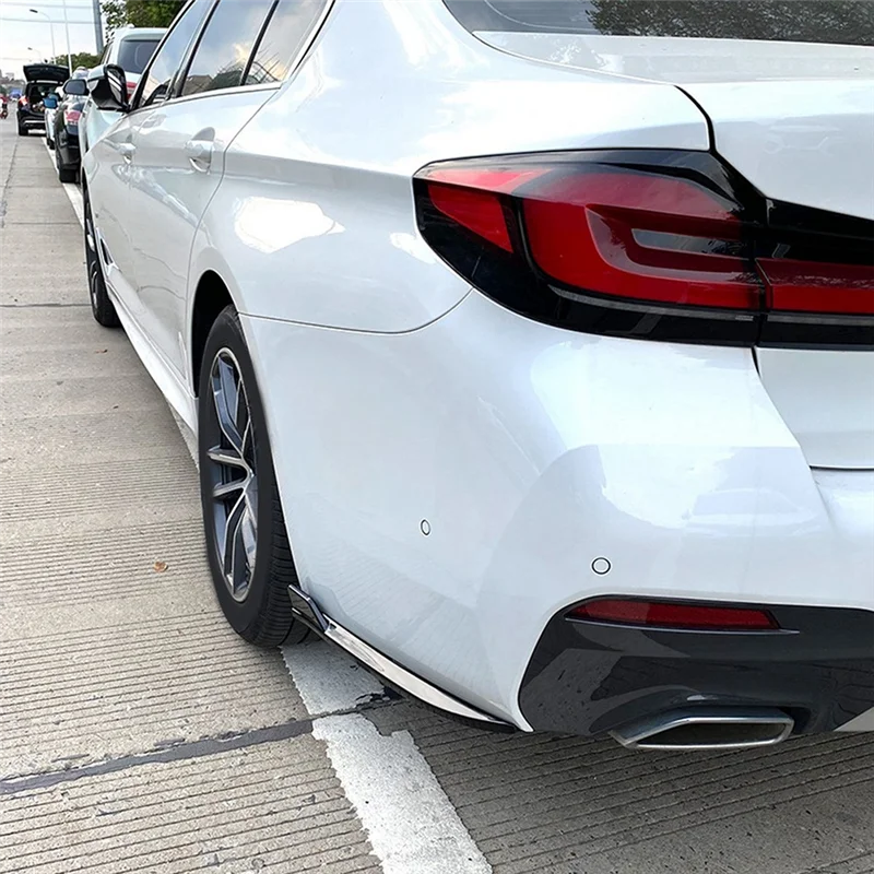 

OB-Bright Black Rear Bumper Lip Angle Diffuser Splitter Spoiler Protector For BMW- 5 Series G30 M-Tech 525I 530I 540I 2017+ Part