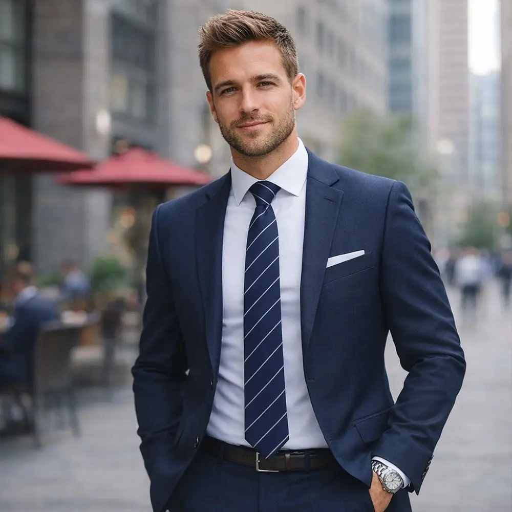 

Fashion Stripes Mens Tie Woven Soft Cotton Neck Ties Classic Cravat Gift