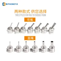 Replaceable 45 Degree Curved Angle Heat Gun Nozzle Sleeve 850 Series Hot Air Soldering Rework Station for Motherboard Repair