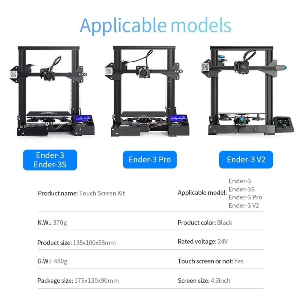 Imagem -04 - Creality Ender3 Touch Screen 43 Polegadas 24 Bits Lcd Colorido para Impressoras 3d Ender Ender-3 v2 Ender-3 Pro