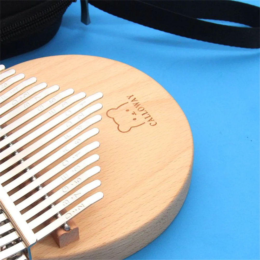 17 21 Keys Kalimba Thumb Piano with Portable Case Quality Beech Wood Bear Kalimba Mbira Instrument Gifts For Kids And Adults