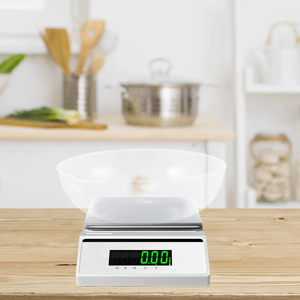 8Pcs Clear Plastic Weighing Tray Kitchen Scale Dish with Liquid Graduations Round Mouth Pour Spout for Baking Cooking Jewelry