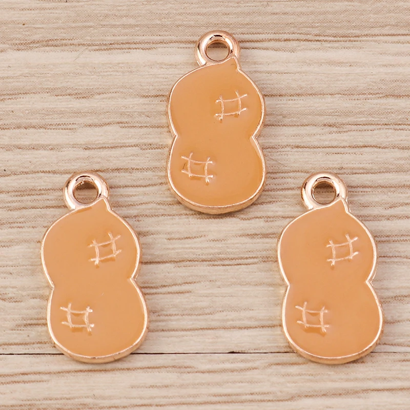 10pcs 8x16mm Cute Enamel Food Peanut Charms Pendants for Jewelry Making DIY Drop Earrings Necklaces Handmade Crafts Accessories