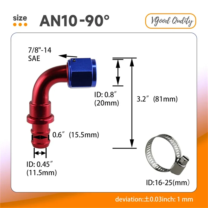 10 An 7/8"-14 90 De…