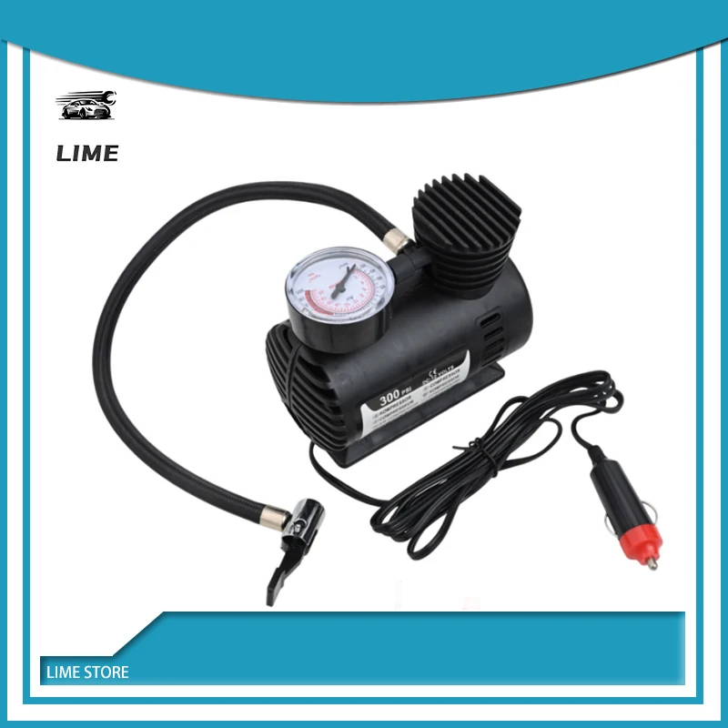 New Portable Mini 300psi 12v Car Inflator Pump Car Mini Electric Tyre Pump For EmergencyNeeds Car Tyre Inflating